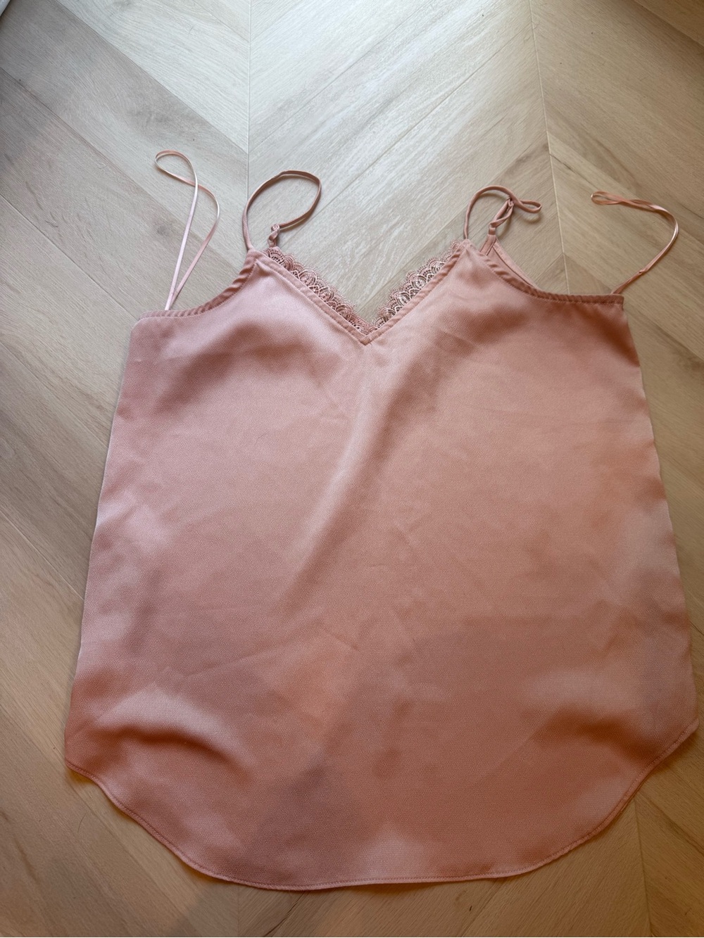 SO Blush Pink Textured Tank with Scoop Neck